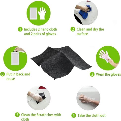 New Nano Sparkle Cloth Car Scratch Remover, Car Scratch Repair Paste, Car Scratch Repair Paste Polishing Wax, Nano Sparkle Cloth for Car Scratches, Magic Car Scratch Repair Cloth in Saudi Arabia