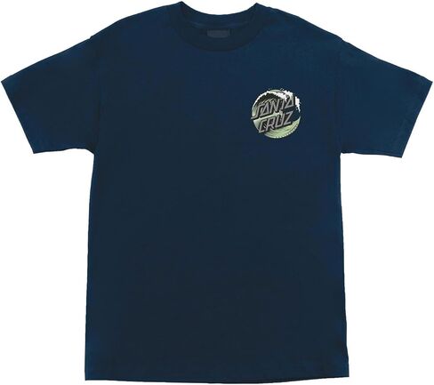 تي شيرت SANTA CRUZ Wave Dot S/S ثقيل الوزن باللون الأزرق الداكن مع Seafoam XL للرجال in Kuwait