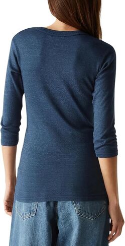 تي شيرت Dora Band Crew 3/4 كم لامع للنساء من Michael Stars (مقاس واحد، ليلي) in Kuwait