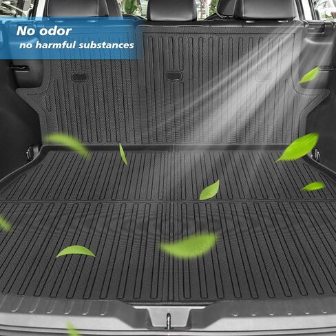 حصيرة البضائع مع مسند الظهر حصيرة لتويوتا RAV4 2024-2019 جميع الأحوال الجوية فرش داخلي للسيارات والشاحنات لتويوتا RAV4 اكسسوارات 2024-2019 حصيرة المقعد الخلفي in Kuwait