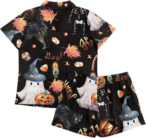 Women's Button Down Pajamas Set with Pockets Short Sleeve Button-Down Sleepwear Soft Pj Lounge Sets in Kuwait