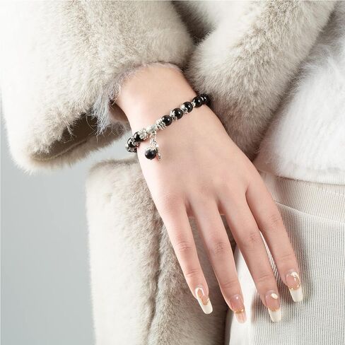Natural Stretch Gemstone Bracelet Healing Stone Beaded Bracelets for Women Men Gifts (Unisex) in Saudi Arabia