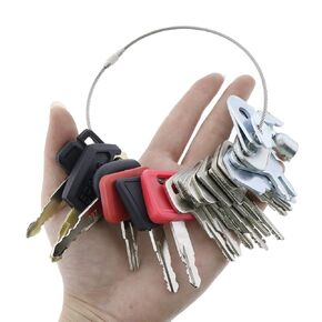 Solarhome 21 Keys Ignition Key Set Heavy Equipment Construction Ignition Key Set for Case Cat Komatsu JD