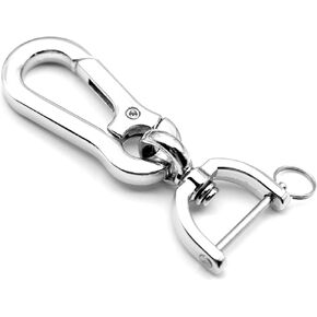 سلسلة مفاتيح السيارة المعدنية مفتاح السيارة فوب مفتاح حلقة مفتاح كليب مع حدوة الحصان على شكل مكافحة خسر D-حلقة للرجال والنساء 1 حزمة in Kuwait