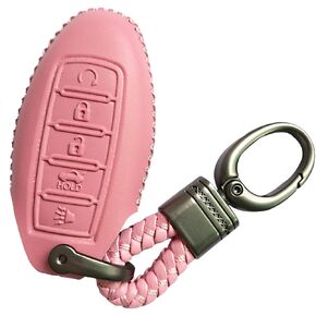 Fit for 2017 2018 Nissan 2019 2020 2021 Rogue Maxima Altima Sedan Pathfinder Infiniti 5 Buttons Fob Remote Control Hand Sew Leather Key Cover Case Bag Skin Holder Alegender