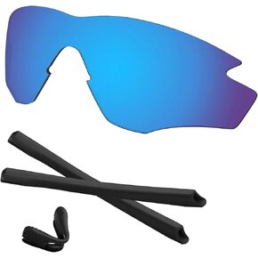 M2 Frame XL Lenses & Rubber Kits Replacement for Oakley Sunglass OO9343 Polarized