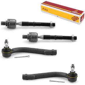 Metrix Premium Chassis Parts - 4 PC Inner & Outer Tie Rod End Kit Fits 2011-2013 Kia Sorento, 2007-2012 Hyundai Santa Fe, Replacement EV800231, ES800035, ES800055, Made in Europe