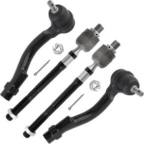 BOXI 4pcs Front Inner & Outer Tie Rod Ends Fit for Kia Sportage 2005-2010 / for Hyundai Tucson 2005-2009 - Sport Utility 4-Door 2.0L 2.7L | ES800036 ES800056 EV800095