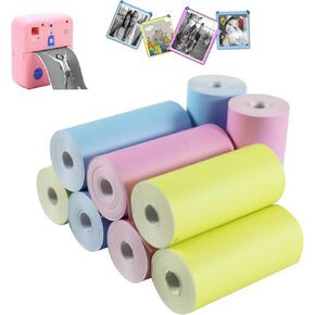 Kids Instant Camera Paper Roll, 12-Pack Refill HD Thermal Print Paper for Kids Portable Instant Print Camera