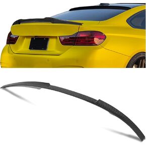 ECOTRIC Rear Trunk Duckbill Spoiler Compatible with 2014-2020 BMW F32 Coupe 2 Door 420i 428i 430i 435i 440i Lid Wing - Carbon Fiber Painted