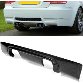 HECASA Rear Diffuser Compatible with 2001-2006 BMW E46 M3 with M3 Rear Bumper Only Lip Spoiler Carbon Fiber
