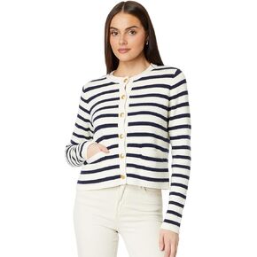 vineyard vines Women's Stripe Crew Cardigan