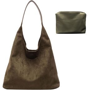 Suede Bags for Women Brown Suede Handbag Suede Handbags for Women Suede Tote Bag Shoulder Bag with Zipper Purse