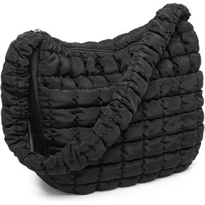 VH&GRED Puffer Quilted Carryall Bag Large Padding Tote Lightweight Crossbody Purse Casual Hobo Handbag for Women