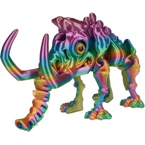 3D Printed Skull Mammoth, Colorful Mammoth, 6.69 inch (17 cm) Mammoth Shaped Gadget Sculpture, Home Decor Statue (Macaron, 17cm) in Saudi Arabia