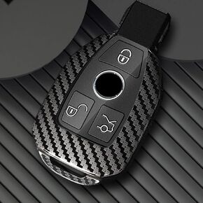 Car Key Fob Covers Glossy Remote Key Cover Case Compatible with Mercedes Benz A-Class C-Class S-Class E-Class G-Class 2019 2020 2021 Smart Keyless Entry (A Style)