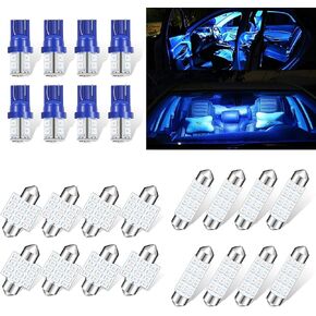 24 PCS Car T10 31mm 42mm Interior Light LED Combination Set, High-brightness Width Indicator Light Double-point Reading Light, 50000H Long-life Bulb Replacement, Universal for Cars (White)