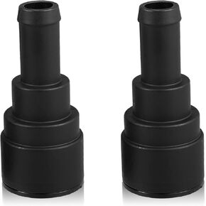 Pack-2 Car Heater Cooling Water Hose Connector, 2.99" x 1.34" Standard Replace 15032062 15151873 15151875, Tight Fit Anti-leak Joint, Compatible with Buick GMC Chevrolet Ford Lincoln (Black)