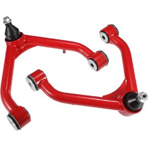 X AUTOHAUX 2-4" Lift Upper Control Arms for Chevrolet Silverado 1500 for GMC Sierra 1500 1999-2006 for Tahoe Yukon with Ball Joint Adaption 2-4 Lift Suspension Kit Adjustable Arms Red Pair