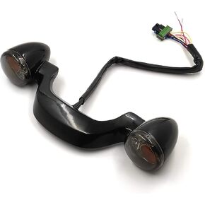 HTTMT- Rear Smoke Lens With Bullet Brake LED Light Bar Turn Signal Compatible with Harley Street Road Glide 2010-2017 [P/N: MT444-001A]