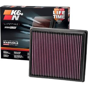 K&N High-Flow Original Lifetime Engine Air Filter: Increase Power & Acceleration, Washable, Premium, Replacement Car Air Filter: Compatible with 2011-2019 BMW (See Product Description), 33-2990