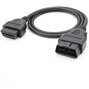 16 Pin OBD 2 OBD II OBD2 Male to Female Extension Cable 16Pin Diagnostic Extension Cord Adapter Cable 5FT/1.5M