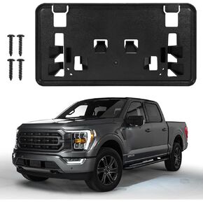 ASOOLL New License Plate Frame for 2021 2022 2023 Ford F150 ML3Z-17A385-BB for 2.7L 3.0L 3.5L V6 Front Bumper License Plate Bracket Holder