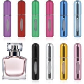 10PCS Mini Refillable Perfume Atomizer Bottle, Portable 5ml Refillable Perfume Spray Scent Pump Case for Women Men Small Mister Spray Bottle For Travel Accessories