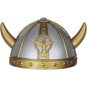 Viking Helmet with Horns for Adult,Plastic Norse Barbarian Warrior Hat Medieval Viking Costume,Halloween Hat