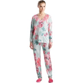 N Natori Women's Majestic Garden Pj Set Length 27" Inseam 31"