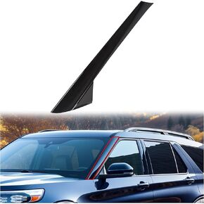Right A-Pillar Molding Windshield Outer Trim Compatible with 2011-2019 Ford Explorer 4 Door Utility Replace for BB5Z-7803145-AA, BB5Z-7803137-AB W/Side Tape (Passenger Side)
