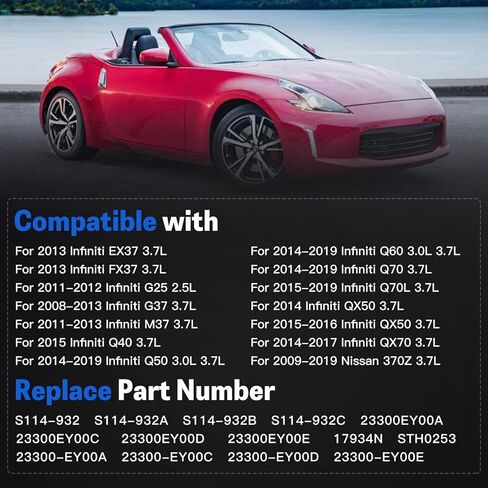 محرك تشغيل 23300EY00A متوافق مع Nissan 370Z 2009-2019، لـ 2008-2019 Infiniti EX37 FX37 G25 G37 M37 Q40 Q50 Q60 Q70 Q70L QX50 QX70 2.5L 3.0L 3.7L 12V استبدال# 23300-EY00A in Kuwait