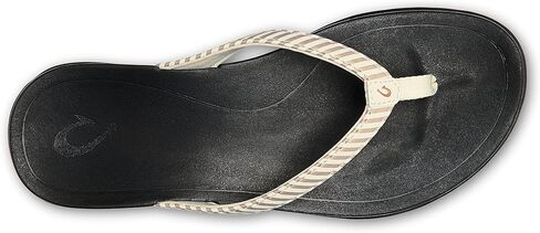 OLUKAI Ho'opio Women's Beach Sandals, Quick-Dry Flip-Flop, Water Resistant & Modern Low Profile Design, All-Day Comfort Fit, Pink Clay/Stripe, 9 in Saudi Arabia