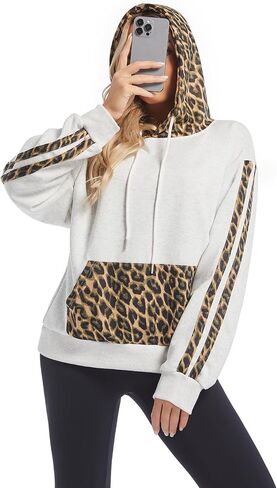 Cheetah Print Hoodie Leopard Print Hoodies for Women Hoodies Y2K Graphic Hoodie Sweatshirt in Saudi Arabia