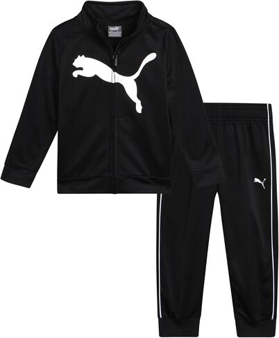 طقم سراويل للأولاد الصغار من PUMA - قطعتان من سترة تريكو بسحاب وسروال رياضي نشط - مجموعة ملابس رياضية للأولاد (2T-4T) in Kuwait