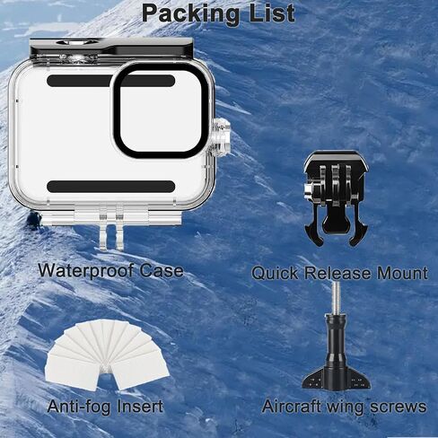 Waterproof Housing Case for Go Pro Hero 13 Black,Protective Underwater Dive Case Shell for Go Pro Hero13 Black Action Camera Accessories in Saudi Arabia