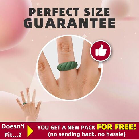 Egnaro Engagement Rings Women, Breathable Design Silicone Rings Women Wedding Bands, Stretchy Rubber Promise Rings for Gift, Anniversary Ring for Work Out in Kuwait