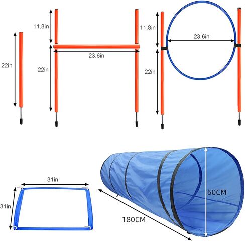 Dog Agility Tunnel with Breathable mesh, Dog Agility Equipment, Dog Agility Training with Carry Bag (Tunnel) in Saudi Arabia