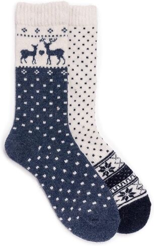 MUK LUKS Women's 2 Pair Pack Wool in Saudi Arabia