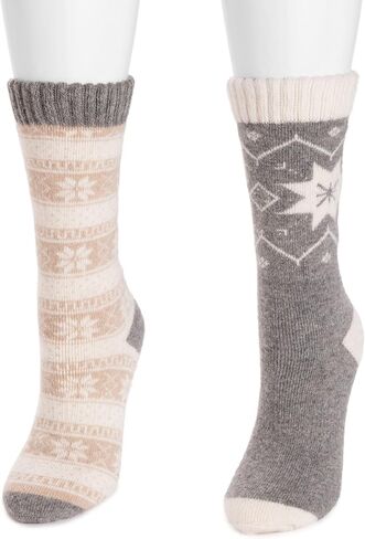 MUK LUKS Women's 2 Pair Pack Wool in Saudi Arabia