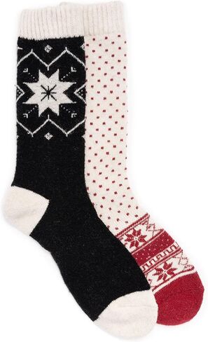 MUK LUKS Women's 2 Pair Pack Wool in Saudi Arabia