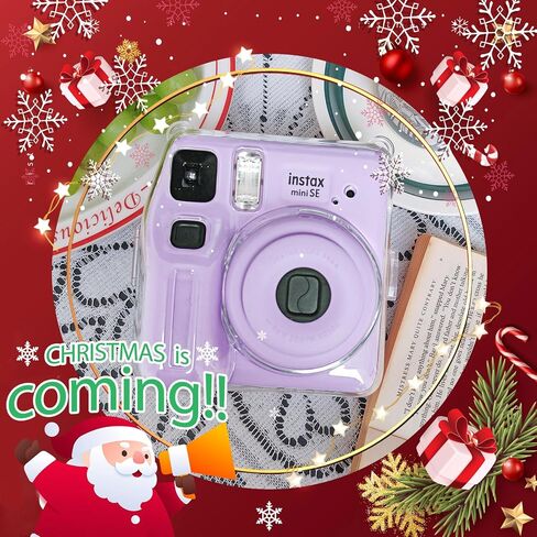 Camera Case for Fujifilm Instax Mini SE/7+/7s Instant Camera, Pink | Mini SE Protective Case, PU Leather Case for Instax Mini SE Bag, with Adjustable Camera Strap, Strong Protection, No Camera in Saudi Arabia