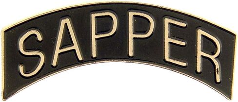 United States Army Sapper Black and Silver Tone 1" Lapel Pin in Saudi Arabia