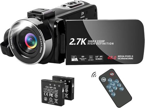 Video Camera Camcorder, 1080P 48MP Full HD Camcorder 16X Digital Video Camera for YouTube in Saudi Arabia