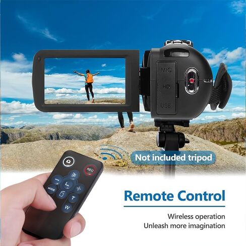 Video Camera Camcorder, 1080P 48MP Full HD Camcorder 16X Digital Video Camera for YouTube in Saudi Arabia