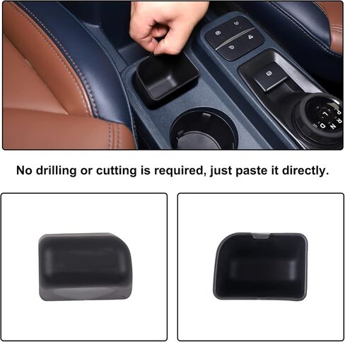 Car Cup Holder Rear Storage Slot Pad Compatible with Ford Maverick 2022-2024 Central Console Cup Holder Compartment Storage Box Organizer Tray Armrest Storage Secondary Container Insert Accessories in Kuwait
