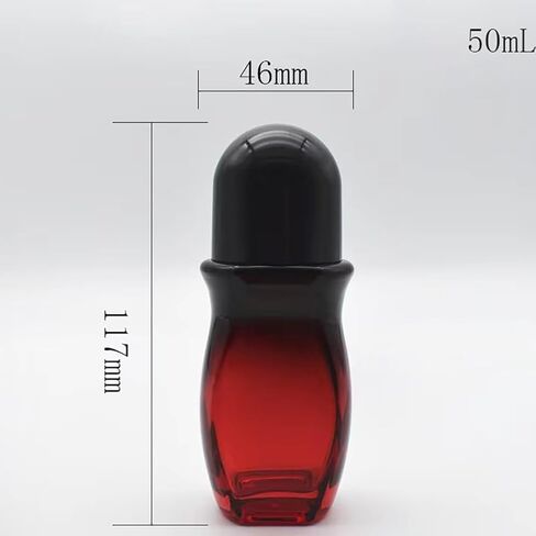 2pcs 50ml Glass Bottle Roller Ball Large Empty Roller Bottles Refillable Rollerball Bottles for Perfume Essential Oils Deodorant in Saudi Arabia