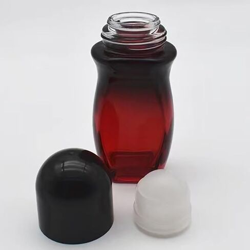 2pcs 50ml Glass Bottle Roller Ball Large Empty Roller Bottles Refillable Rollerball Bottles for Perfume Essential Oils Deodorant in Saudi Arabia