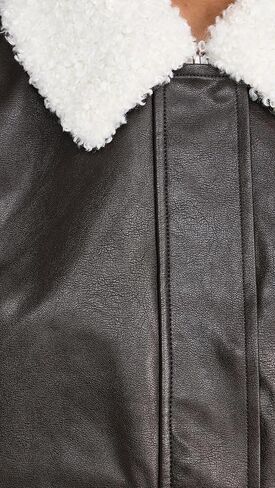 WAYF Women's Bomber Jacket with Removable Shearling Collar in Saudi Arabia