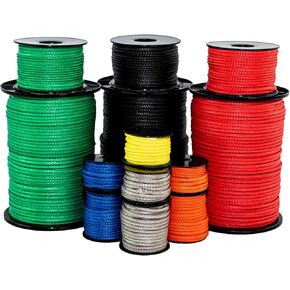 SGT KNOTS Hollow Braid HMPE Rope for Arborists, Boating, Camping, Crafting, Cord, Indoor and Outdoor, Lifting Slings and More (3/16", 50ft, Green)